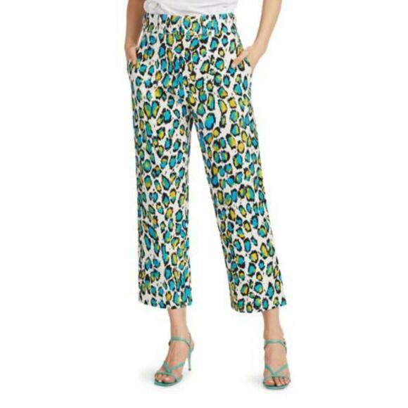 R13 Slouch Pants in Multicolor Leopard Size 24 High Rise (Q - Picture 1 of 9